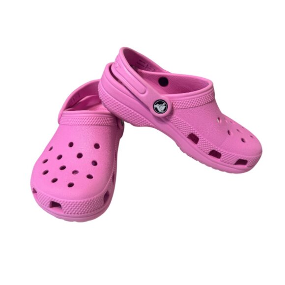 NWOT Crocs Classic Clog • Girls Size 1 • Bright Pink • Lightweight Kids Slip-On - Picture 2 of 4